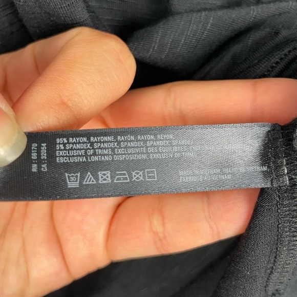 Anthropologie Pure + Good Black Soft Long V-Neck Long Sleeve Shirt - Picture 6 of 6